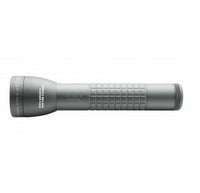 ML300LX 2D LED flashlight in urban gray with knurled grip and custom engraving.