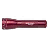 Red ML25LT LED 2-Cell C flashlight featuring custom engraving on the side