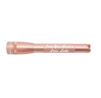 Rose gold Mini Maglite Pro LED flashlight engraved Love You Cara Love Luke