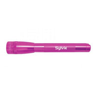 Pink Mini Maglite Pro LED flashlight with custom engraving
