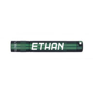 Dark green Solitaire LED key chain flashlight engraved ETHAN