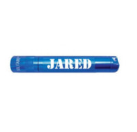 Blue Solitaire LED key chain flashlight engraved JARED