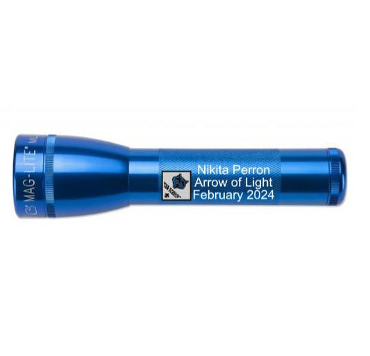 ML25LT LED 2-Cell C Flashlight - Blue - Custom Engraving