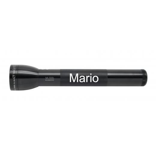 ML300L LED 3-Cell D Flashlight - Black - Custom Engraving