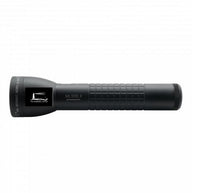 Black ML300LX 2D LED flashlight with knurled grip and The Warrior's Lawyer logo label near the head