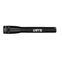 Black Mini Maglite Pro LED flashlight with custom engraving