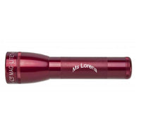 Red ML25LT LED 2-Cell C flashlight with Ms Lorena engraving
