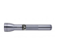 Gray ML300L LED three-cell D flashlight with knurled grip and custom engraving