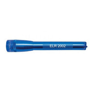 Blue Mini Maglite Pro LED flashlight engraved ELR 2002