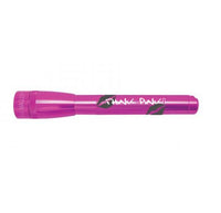 Pink Mini Maglite Pro LED flashlight with black graphic wrap and custom engraving