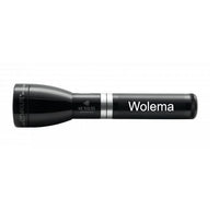 ML150LRS rechargeable LED flashlight in gloss black with Wolema engraving