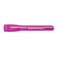 Pink Mini Maglite Pro LED flashlight with custom engraving Sarah Szmatco