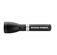 Matte black ML150LRSX rechargeable fast charging LED flashlight with Michael Werden engraving
