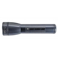 Gray ML25LT LED 2-Cell C flashlight with knurled grip and custom engraving