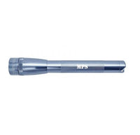 Gray Mini Maglite Pro LED flashlight with knurled grip and MTS engraving