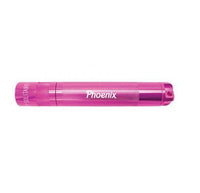Pink Solitaire LED key chain flashlight with Phoenix branding