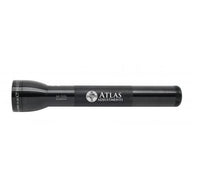 Black ML300L LED 3-Cell D flashlight with Atlas Adjustments engraving on the body