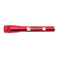 Red Mini Maglite Pro LED flashlight with custom engraving