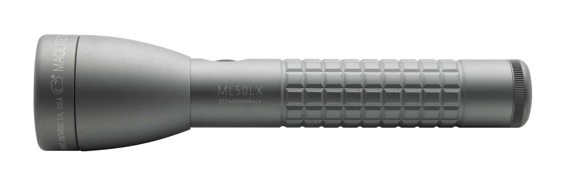 Maglite® ML50LX® 2-Cell C LED Flashlight - Urban Gray - Custom Engraving – 291-Meter Beam, Up to 109-Hour Runtime, 466 Lumens, Quick Focus®, QuickClik® & Multi-Mode Operation