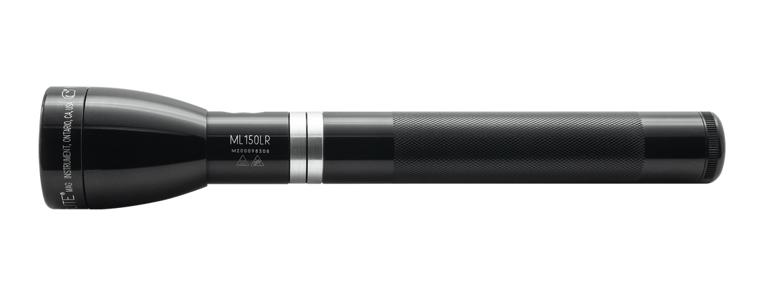 ML150LR Rechargeable LED Fast - Charging Flashlight - Gloss Black - Custom Tactical Engraving