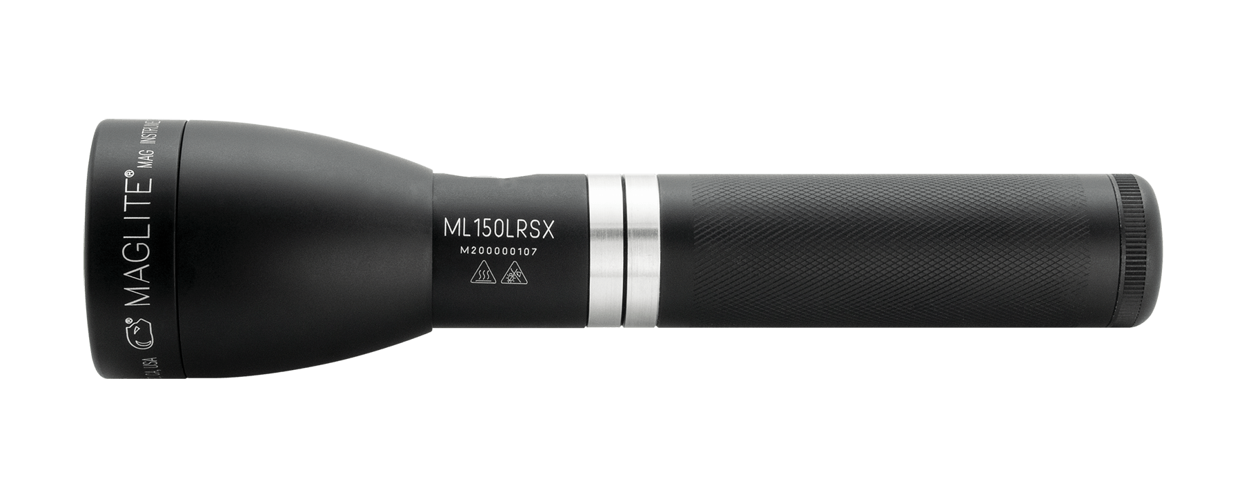 Maglite® ML150LRSX® Rechargeable LED Flashlight - Matte Black - Custom Engraving – 391-Meter Beam, 819 Lumens, Quick Focus®, QuickClik® & LiFePO4 Rechargeable Power