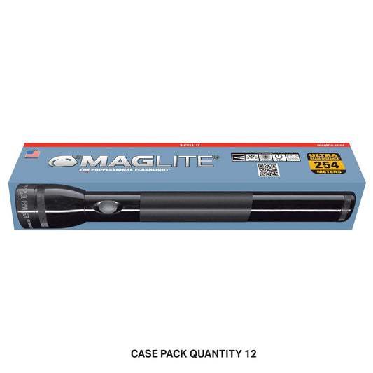 Maglite case pack box showing quantity 12 with a portion of flashlight visible at the bottom.