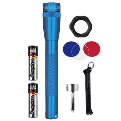 Mini Maglite LED Pro Flashlight AA Combo Pack Blue