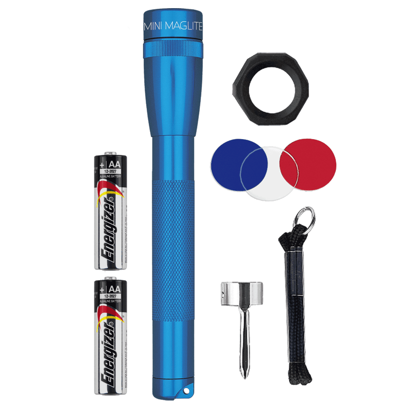 Mini Maglite LED Pro Flashlight AA Combo Pack Blue