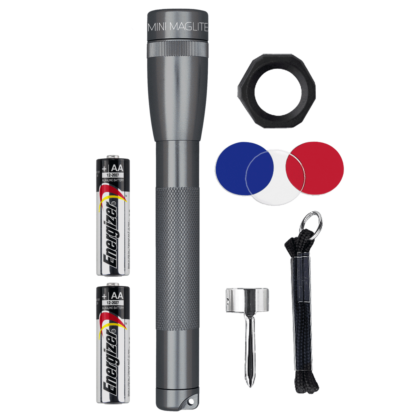 Mini Maglite LED Pro Flashlight AA Combo Pack Grey