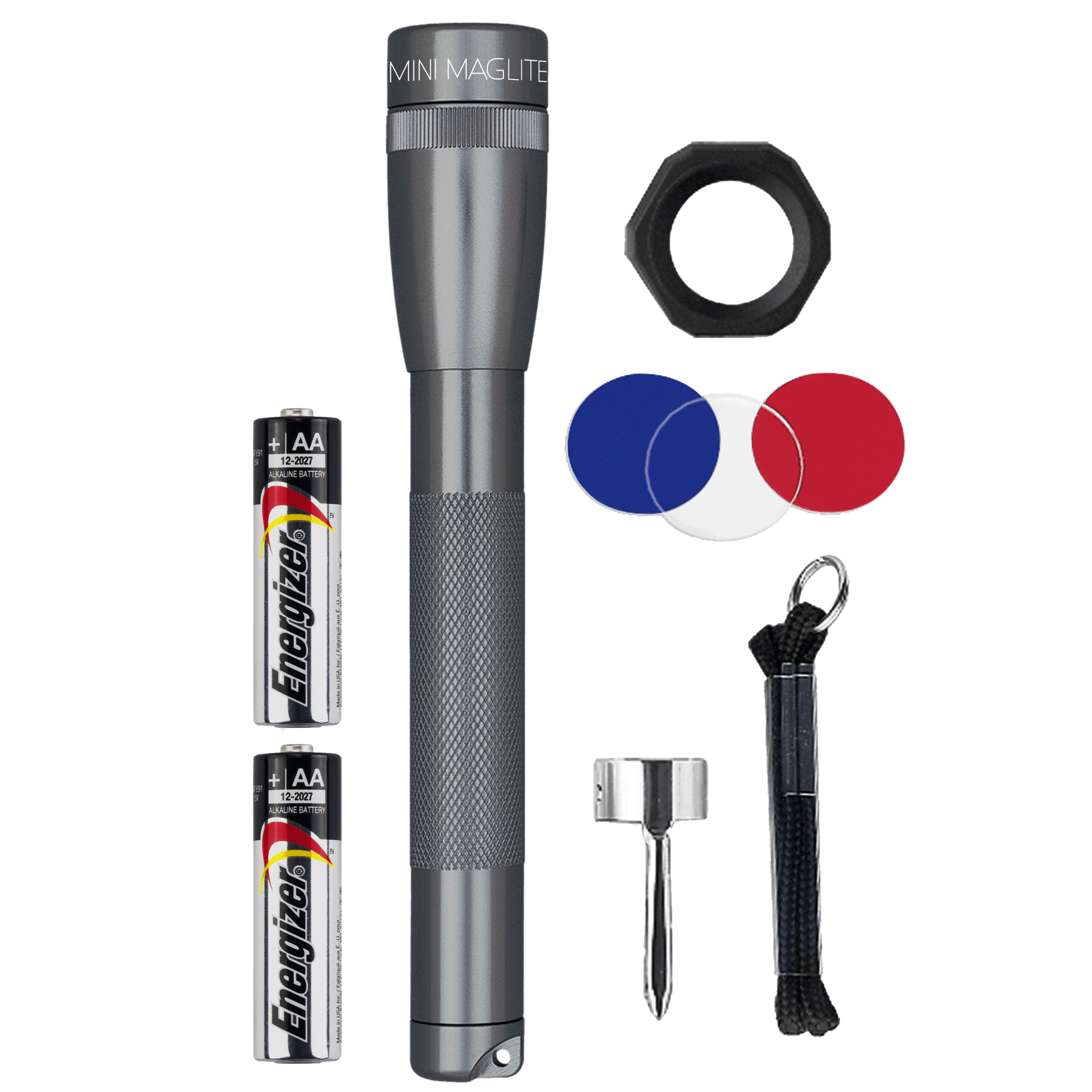 Mini Maglite LED Pro Flashlight AA Combo Pack Grey
