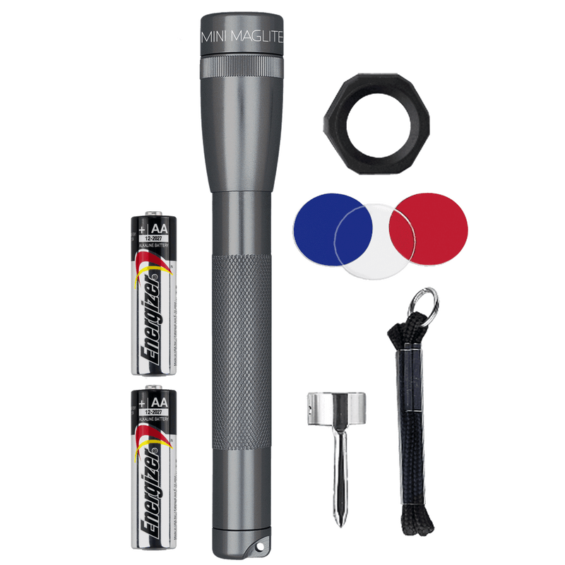 Mini Maglite LED Pro Flashlight AA Combo Pack Grey