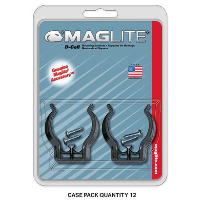 Maglite mounting brackets in blister pack with two brackets and screws