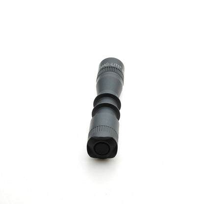 Close up of MAG-LITE MAG-TAC 2 TL Black Plain Bezel flashlight head with knurled ring