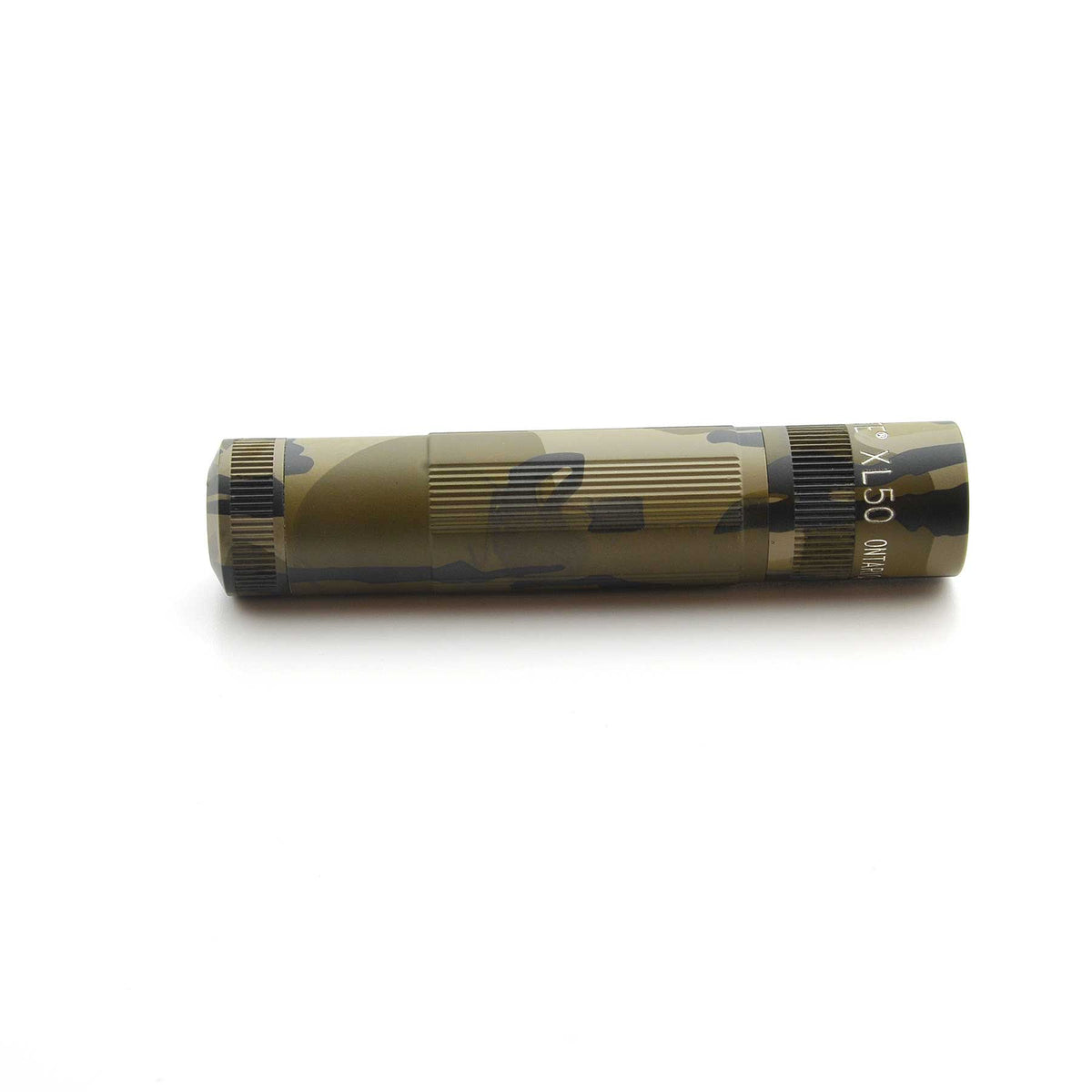 Close up of Maglite XL50 flashlight in Mossy Oak Original Bottomland camouflage