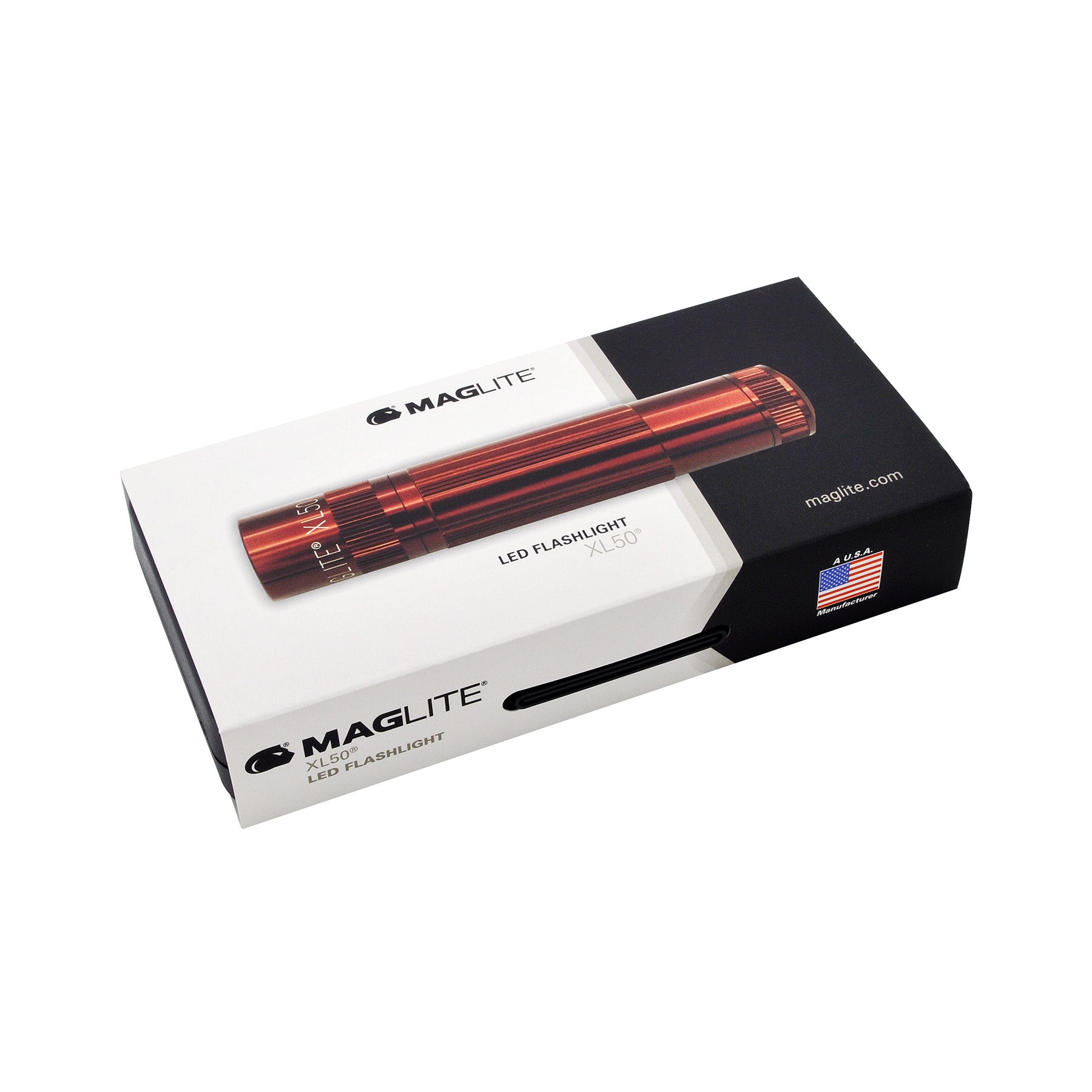 Maglite® XL50® LED Flashlight - Red - Custom Engraving – 224-Meter Beam, Up to 25-Hour Runtime & 200 Lumens