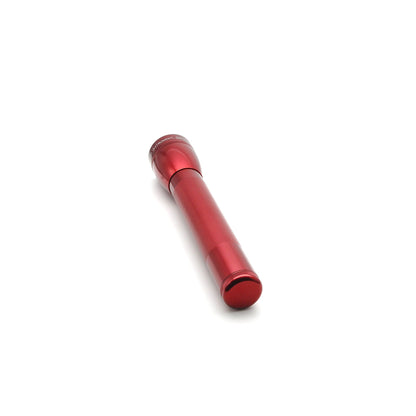 ML25LT LED 3-Cell C flashlight in red aluminum with textured grip and end cap.