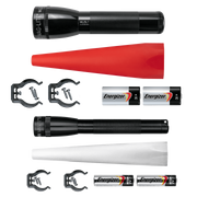 Maglite Flashlight Home Safety Bundle with ML25LT,Mini Maglite LED, Safety Cones