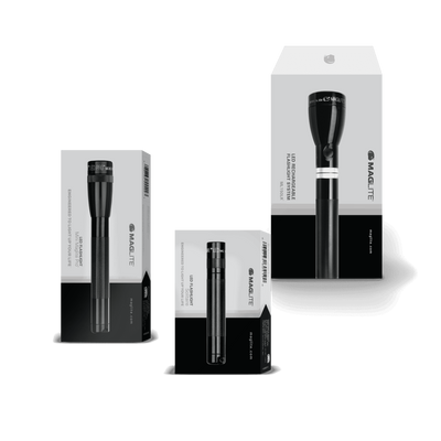 Maglite Professional Flashlight Bundle. Includes Maglite ML150LR Rechargeable Flashlight, Maglite LED Solitaire Flashlight and Mini Maglite LED Flashlight
