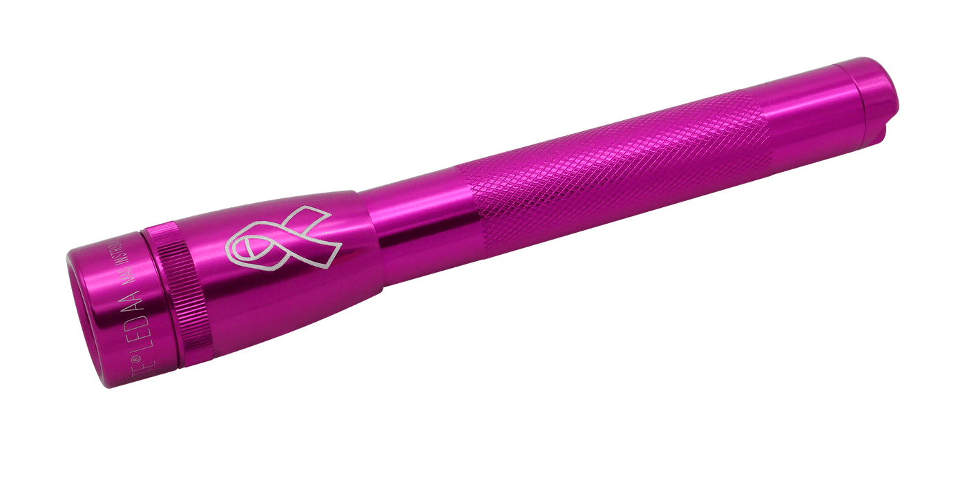Mini Maglite AA LED Pocket Flashlight with National Breast Cancer Foundation engraving