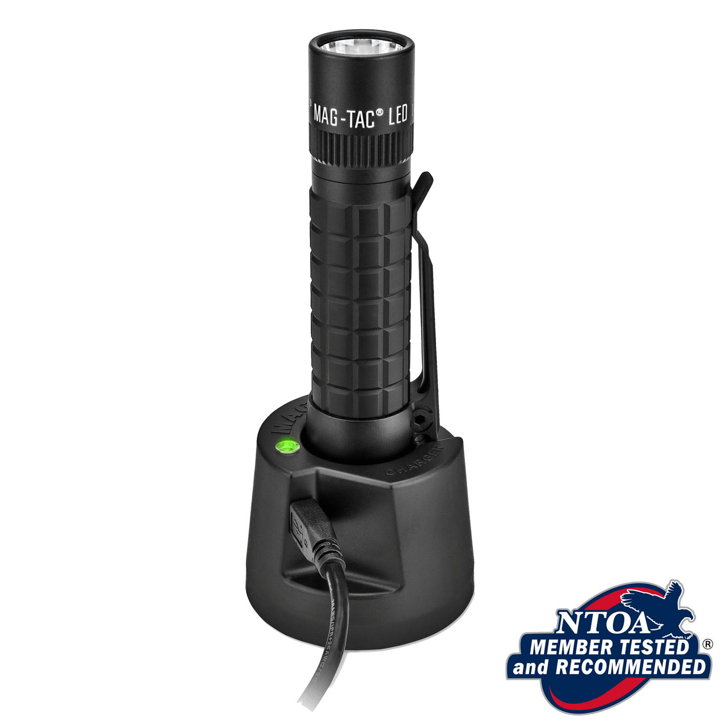 MAG-TAC LED Rechargeable Flashlight System Plain Bezel NLEOMF