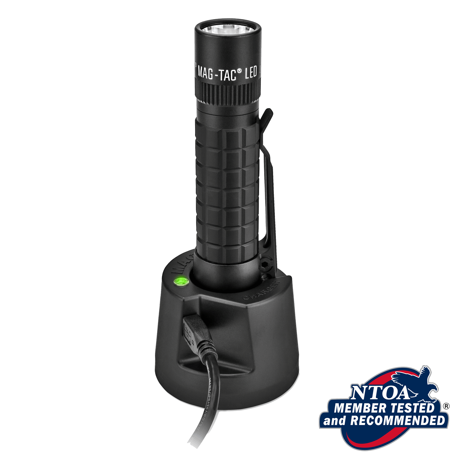 MAG-TAC LED Rechargeable Flashlight System Plain Bezel NLEOMF