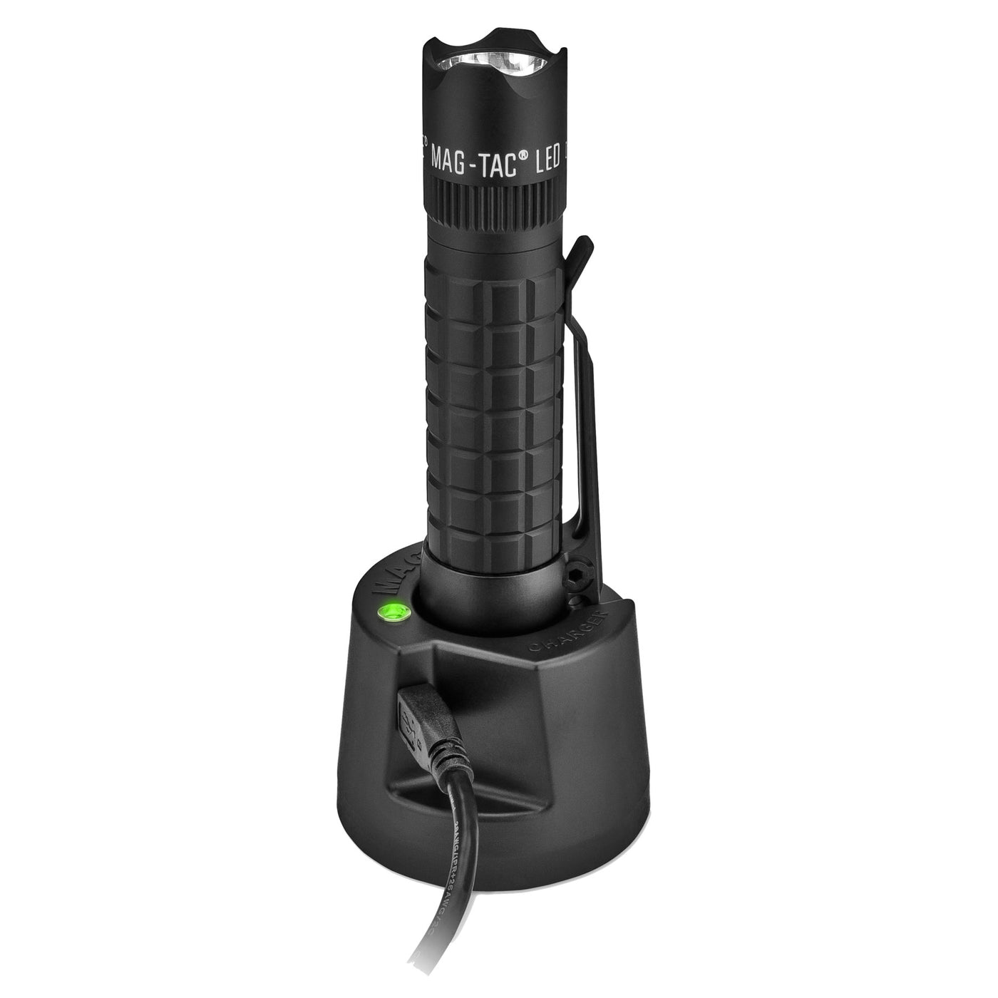 MAG-TAC LED Rechargeable Flashlight System Crowned Bezel – Maglite