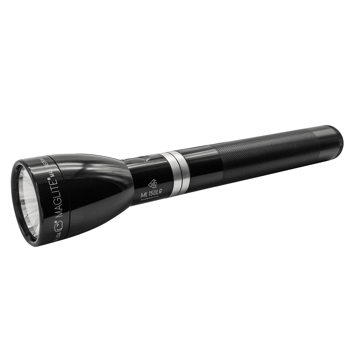 Maglite ML150LR rechargeable LED flashlight with textured grip and front lens