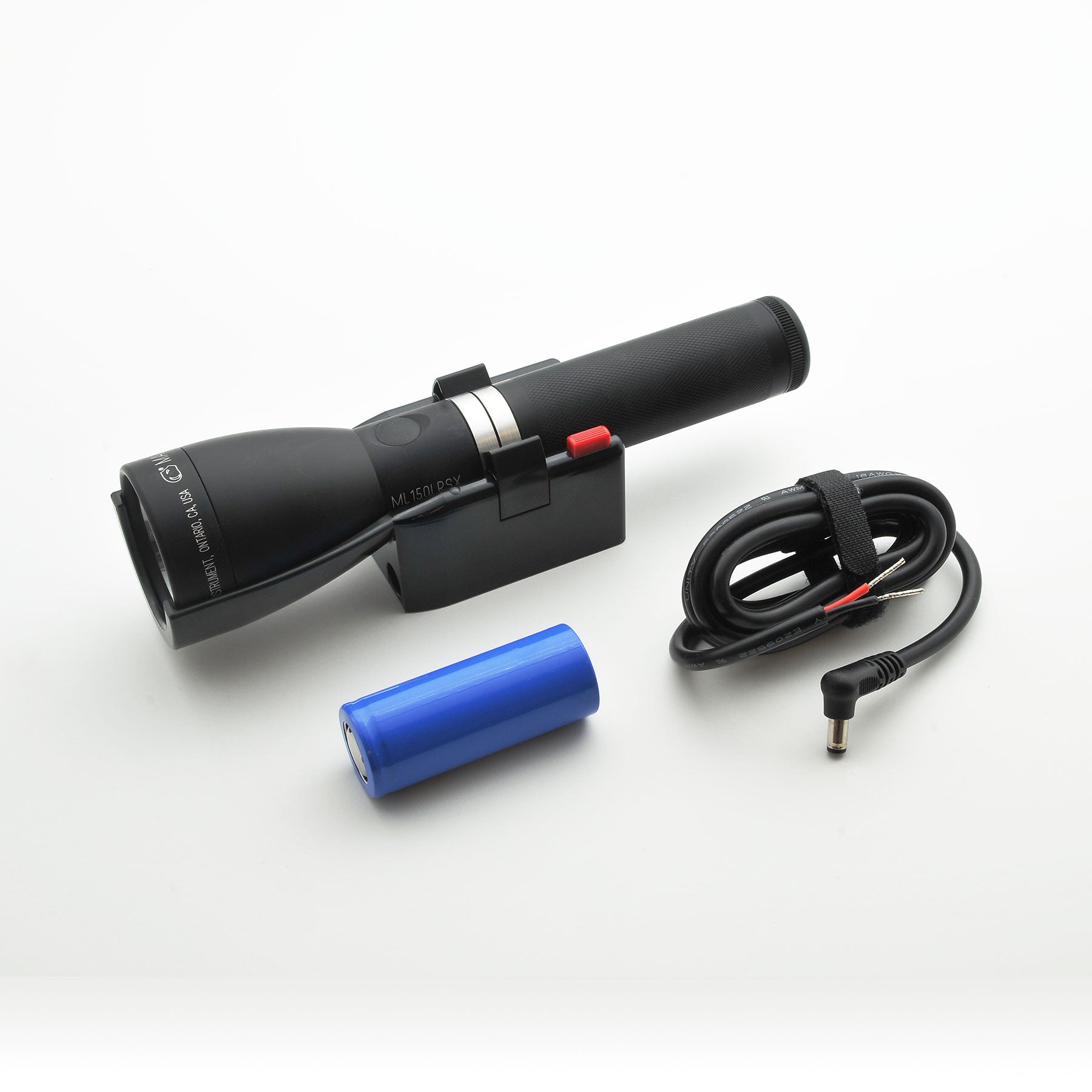 Rechargeable Maglite LED Flashlight with 12v Wire Lead System (ML150LRSX - Matte Black)