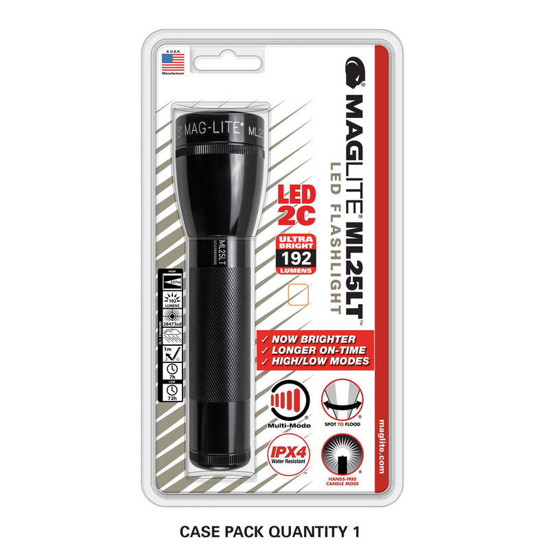 Maglite ML25LT 2-Cell C Black LED Flashlight