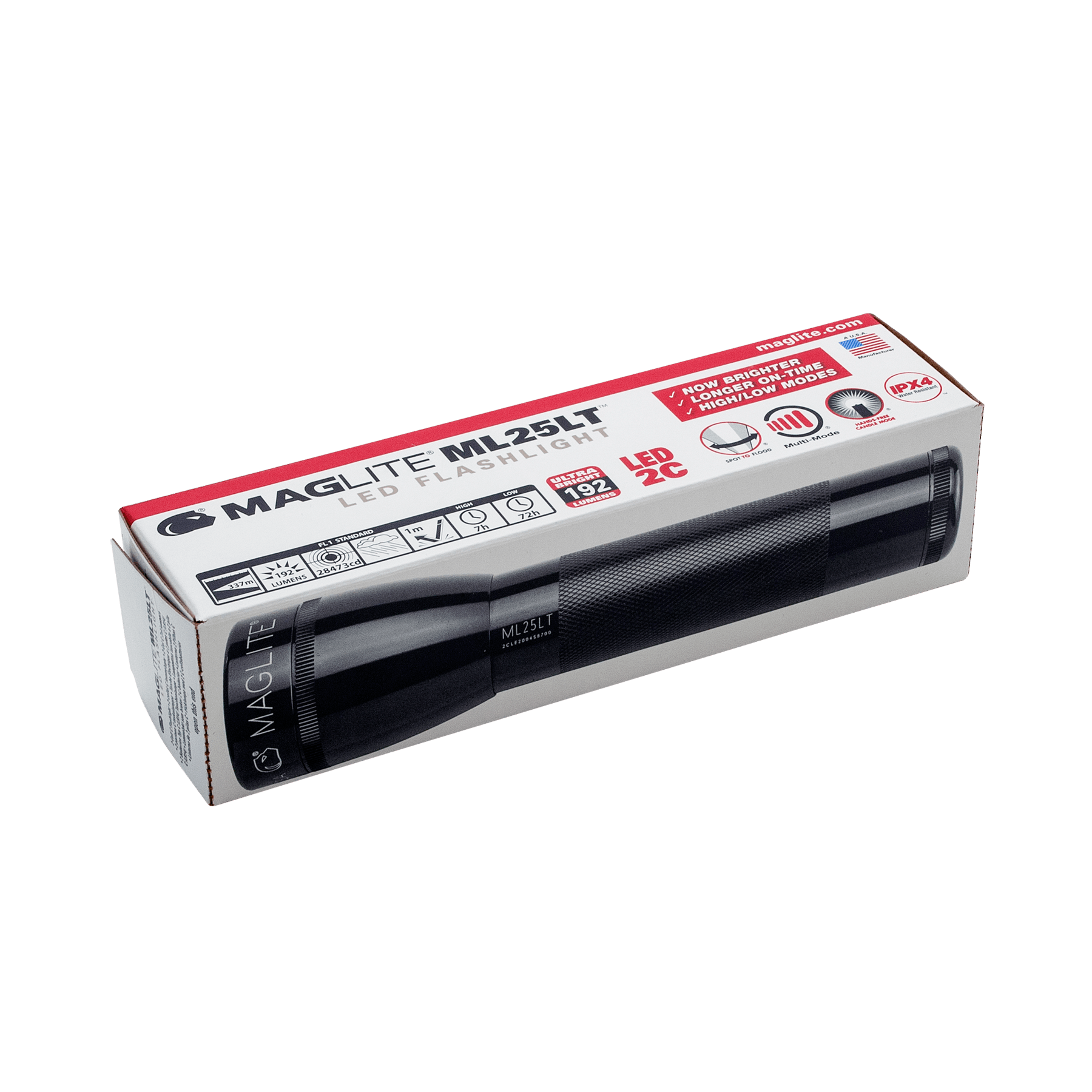 ML25LT LED - You Light Up My Life - 2-Cell C Flashlight Red
