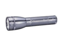 Maglite ML25LT LED flashlight in metallic gray with Peace on Earth inscription