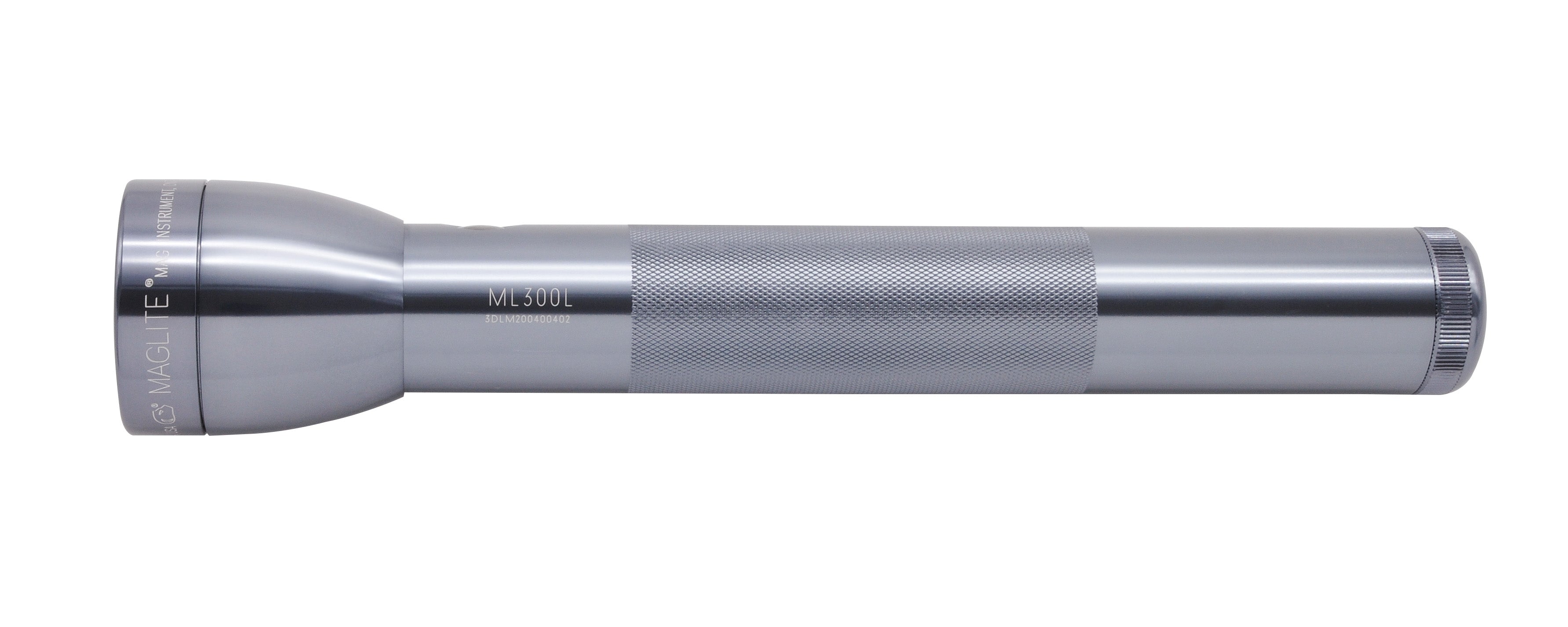 Maglite® ML300L® 3-Cell D LED Flashlight - Gray - Custom Engraving – 403-Meter Beam, Up to 298-Hour Runtime, 746 Lumens, Quick Focus®, QuickClik® & Multi-Mode Operation