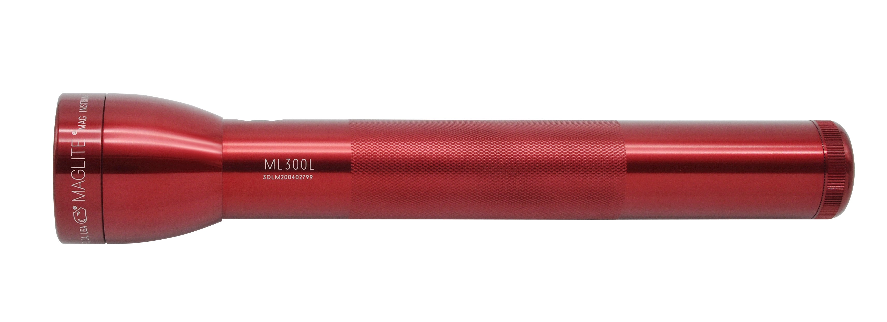 Maglite® ML300L® 3-Cell D LED Flashlight - Red - Custom Engraving – 403-Meter Beam, Up to 298-Hour Runtime, 746 Lumens, Quick Focus®, QuickClik® & Multi-Mode Operation