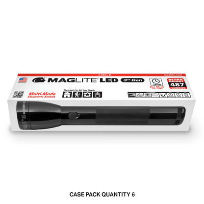Maglite ML300L LED 2-Cell D flashlight in its chipboard box packaging